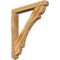 Ekena Millwork Olympic Arts and Crafts Rough Sawn Bracket w/ Offset Brace, Western Red Cedar, 6"W x 42"D x 48"H BKT0604X42X48OLY03RWR - alternate 1